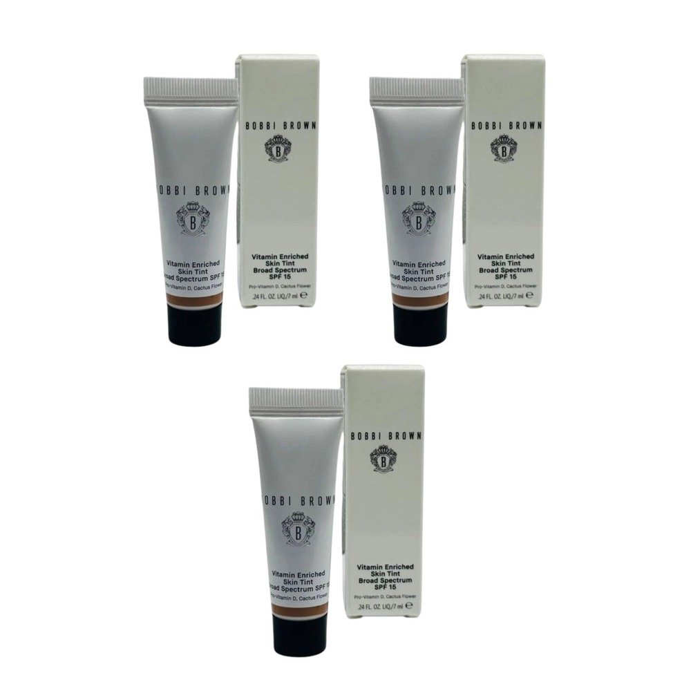 Bobbi Brown Vitamin Enriched Skin Tint SPF 15 Golden 4 0.24 oz Lot of 3